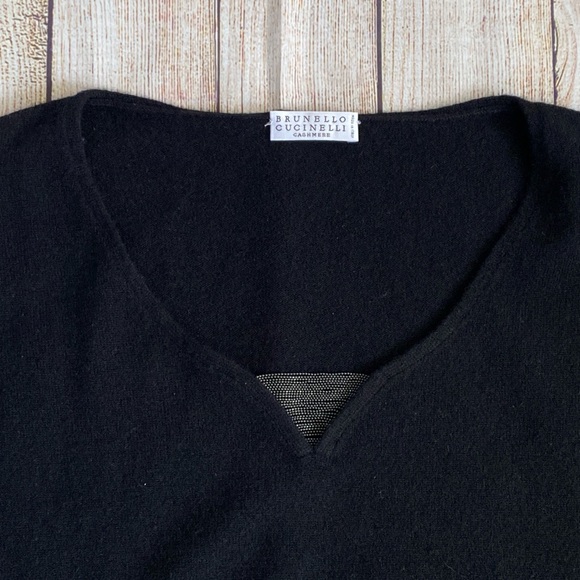 Brunello Cucinelli black cashmere Sweater